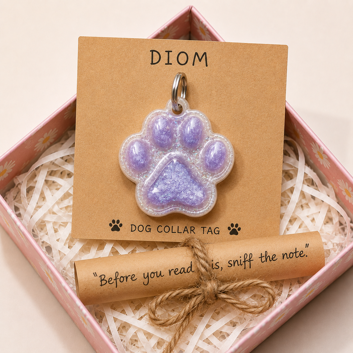 Lavender Paws – Premium Collar Tag