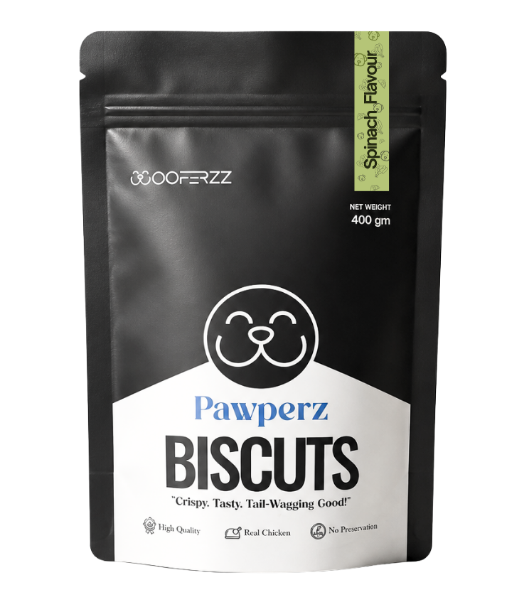 Spinach Dog Biscuits (400gm) | Wooferzz