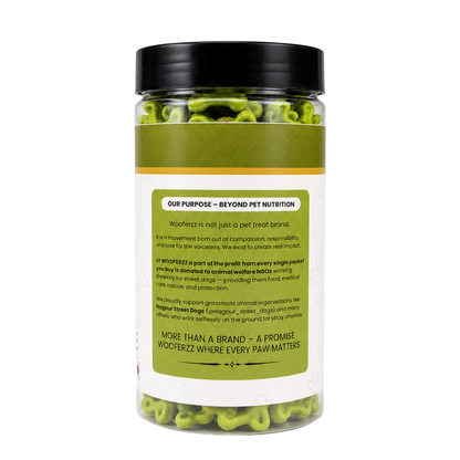 Spinach Dog Biscuits (250g) | Wooferzz