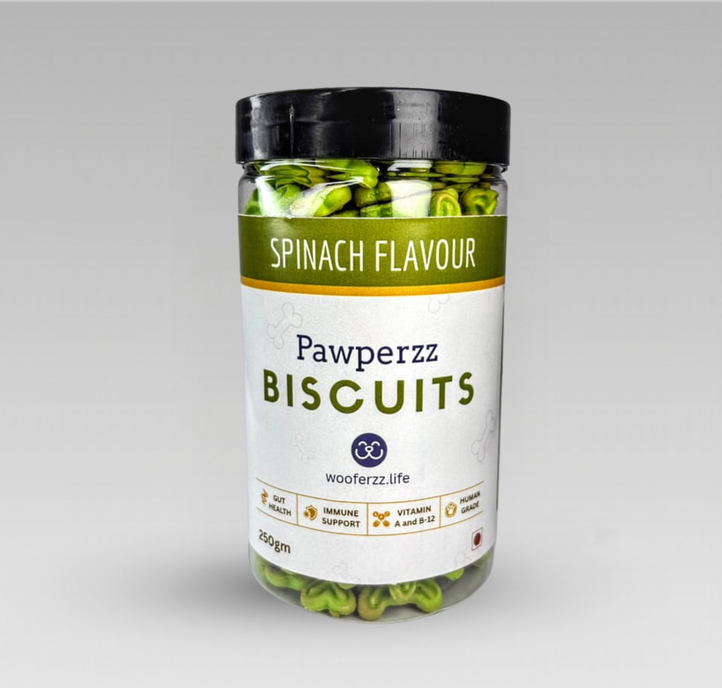 Pawperzz Spinach Biscuits (250gm)