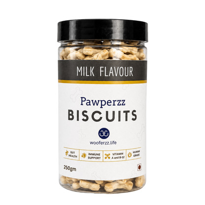 Milk Dog Biscuits (250g) | Wooferzz