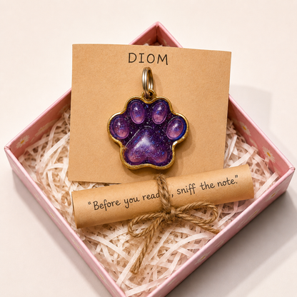 Purple blush Paws – Premium Collar Tag