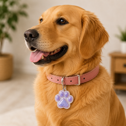 Lavender Paws – Premium Collar Tag