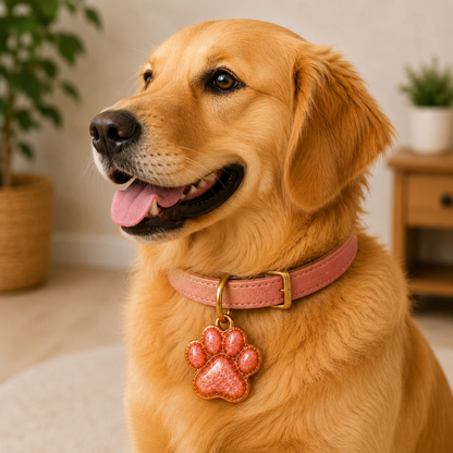 Peach Paws – Premium Collar Tag